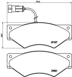 set placute frana,frana disc IVECO 1906427