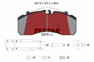 set placute frana,frana disc TEXTAR 17 03 027 0 103 - Img 2