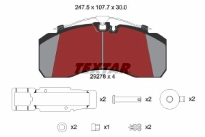 set placute frana,frana disc TEXTAR 17 03 027 0 103 - Img 2