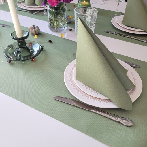 Салфетки Mank HORECA, Linclass® Airlaid, Olive Olive, 40 x 40 cm, Идеални за сватби, партита, кръщенета, Комплект от 50 бр.