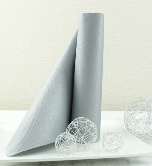 Салфетки Mank HORECA, Linclass® Airlaid, Silver Silver, 40 x 40 cm, Идеални за сватби, партита, кръщенета, Комплект от 50 бр.