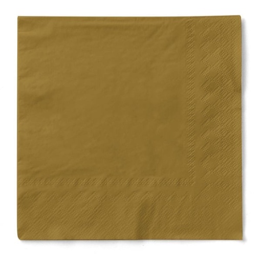 3-пластови хартиени кърпи, Tissue - Gold / 33 x 33 cm / 50 броя