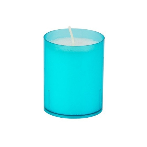 Цилиндрична свещ в пластмасов буркан aquablue, Ø 5 см x в 6,5 см, 1 бр.