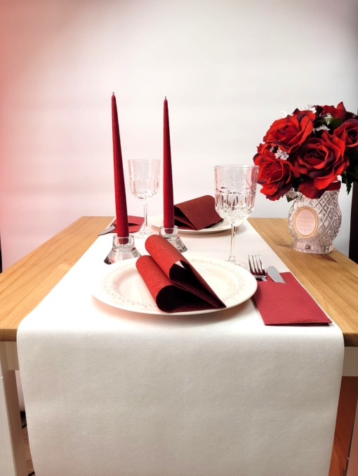 Комплект от 1 Napron Traverse Roll Mank HORECA, Linclass® Airlaid, White Alb, 40 cm x 24 m, Идеален за сватби, партита, кръщенета