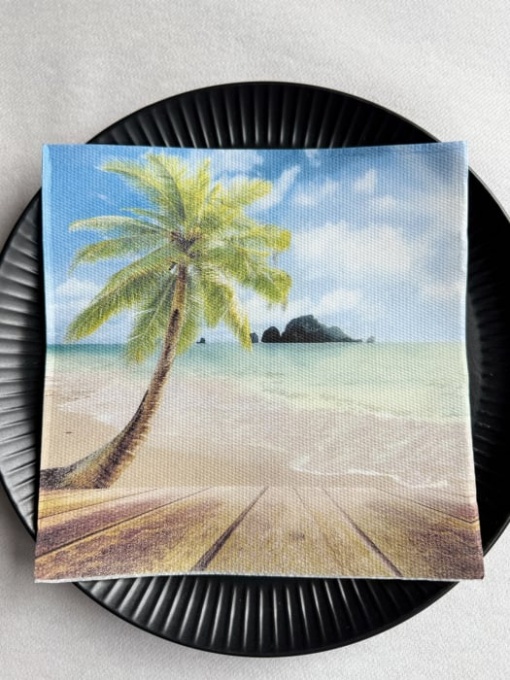 Празнични салфетки Softpoint – Beach Relax / 40 x 40 см / 50 броя