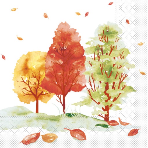 Салфетки за маса 3 слоя, Tissue Autumn Forest (есенен модел) / 33 х 33 см / 100 бр.