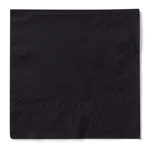 Салфетки Mank Horeca, Tissue Deluxe®, черни, 33 x 33 см, Комплект от 100 бр.