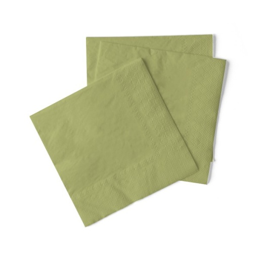 3-слойни салфетки за маса Tissue - Olive / 33 x 33 см / 100 бр.