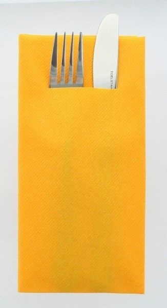 Салфетки с ДЖОБ за прибори - Linclass Curry (наситено оранжеви) / 40 x 40 см / 75 бр.