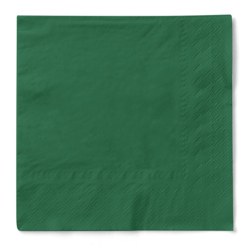 3-слойни салфетки за маса, Tissue - Green / 33 x 33 см / 100 бр.
