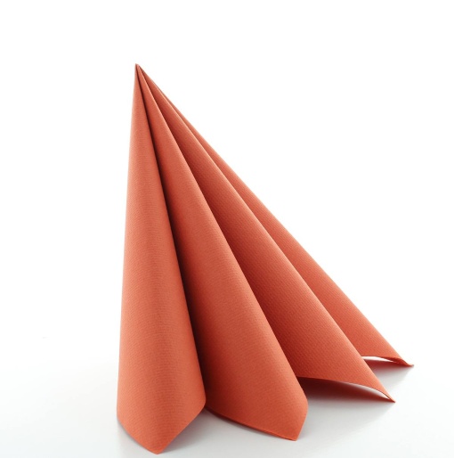Mank Horeca салфетки за маса, Linclass® Airlaid, Brick Terracotta, 40 x 40 cm, Идеални за сватби, партита, кръщенета, Великденски комплект 50