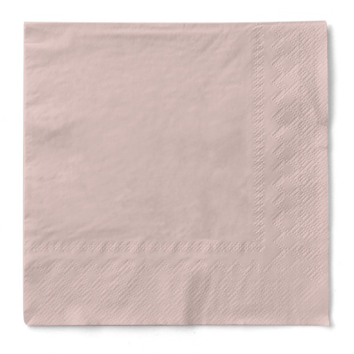 Mank Horeca салфетки за маса, Tissue Deluxe®, Пудрово розово, 24 x 24 cm cm, Идеални за сватби, партита, кръщенета, Великденски комплект 150