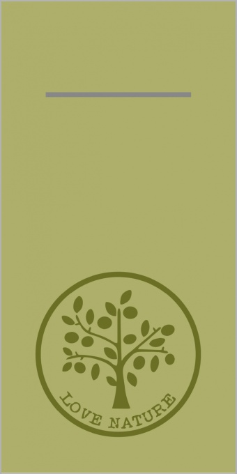 Комплект 75 салфетки Mank HORECA с джоб, Linclass® Airlaid, Love Nature Olive, 40 x 40 см, Идеални за сватби, партита, кръщенета