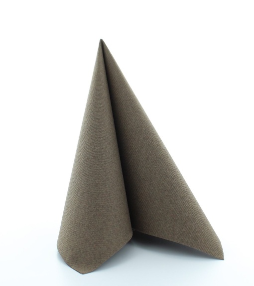 Празнични прибори Linclass - Кафяви / 40 x 40 cm / 12 броя