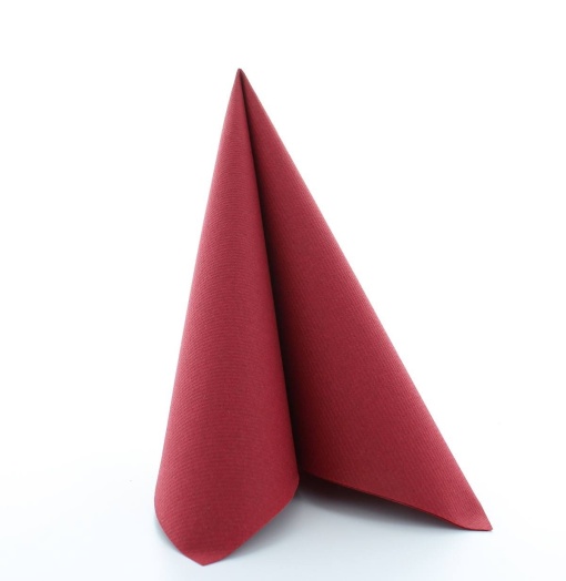 Празнични салфетки Linclass - Бордо (клен / бордо) / 40 x 40 cm / 25 броя