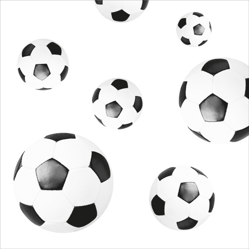 Празнични салфетки Linclass - Fussball / 40 х 40 см / 50 бр.