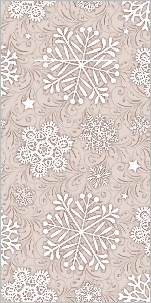 Салфетки с ДЖОБ за прибори - Linclass Steven (люспи, крем фон) / 40 х 40 см / 75 бр.