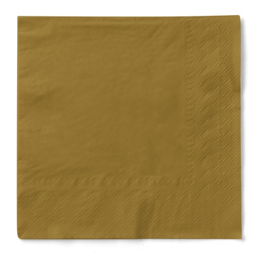 3-слойни салфетки за маса, Tissue - Gold / 40 x 40 см / 100 бр.