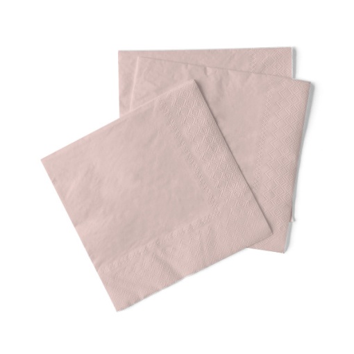 3-слойни салфетки за маса, Tissue - Taupe (тъмно прахообразно розово) / 24 х 24 см / 150 бр.