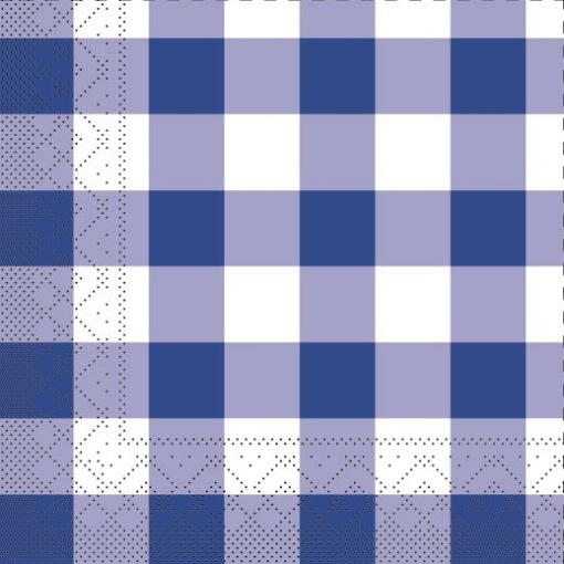 Mank Horeca салфетки за маса, Tissue Deluxe®, синьо каре Karo, 25 x 25 cm, Идеални за сватби, партита, кръщенета, Великденски комплект 250