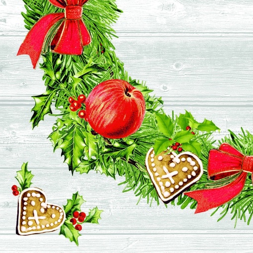 Празнични салфетки Linclass - Advent / 40 х 40 см / 50 бр.