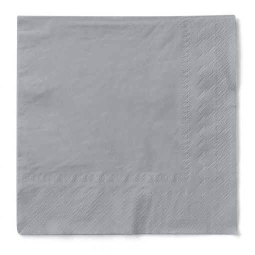 3-слойни салфетки за маса, Tissue - Silver / 40 x 40 см / 100 бр.