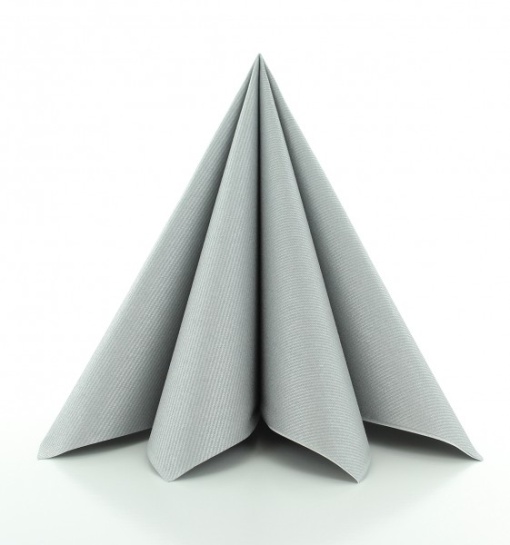 Комплект от 12 салфетки Mank Horeca, Linclass® Airlaid, Silver Silver, 40 x 40 cm, Идеални за партита, кръщенета, Великден