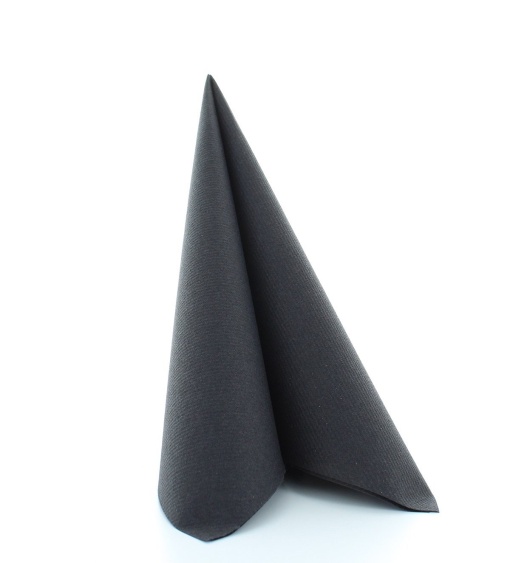 Празнични чинии Linclass - Черни / 40 x 40 cm / 12 броя