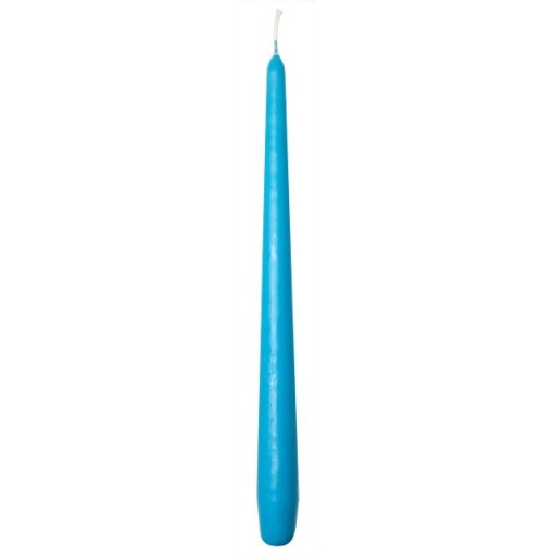 Коничен свещник, aquablue, Ø 2,2 см x височина 28 см, време на горене 10 часа