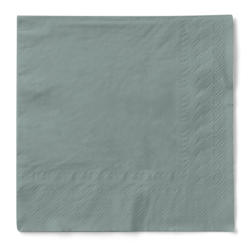Салфетки за маса 3 слоя, Tissue, Grey, сиви, 33 х 33 см, 20 бр