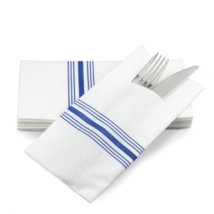 КУТИЯ Салфетки за прибори Linclass – Airlaid Син Bistro / 43 x 43 см / 750 броя - Img 2