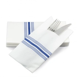 КУТИЯ Салфетки за прибори Linclass – Airlaid Син Bistro / 43 x 43 см / 750 броя - Img 2