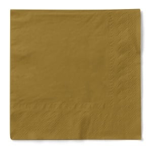 3-пластови хартиени кърпи, Tissue - Gold / 33 x 33 cm / 50 броя - Img 1