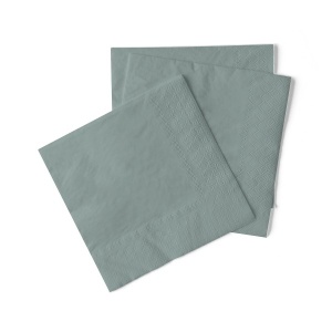 3-слойни салфетки за маса, Tissue - Тъмно сиви / 24 х 24 см / 150 бр. - Img 1