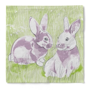 3-слойни салфетки за маса, Tissue - Lilly & Lenni / 24 x 24 см / 150 бр. - Img 1