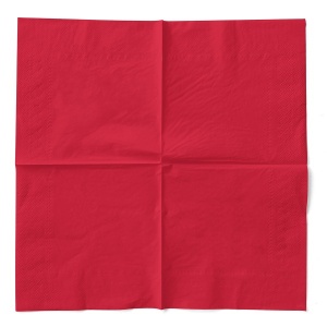 3-слойни салфетки за маса, Tissue - Red / 33 x 33 см / 100 бр. - Img 3