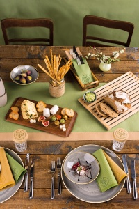 Комплект 75 салфетки Mank HORECA с джоб, Linclass® Airlaid, Love Nature Olive, 40 x 40 см, Идеални за сватби, партита, кръщенета - Img 2