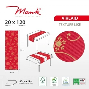 Напречна греда за маса - Linclass Cristal (червена) / 40 см х 24 м / 1 ролка - Img 2