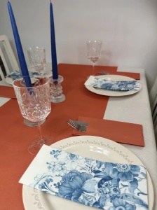 Празнични салфетки за маса от Airlaid – Blue Garden / 48 x 43 см / 60 броя - Img 5