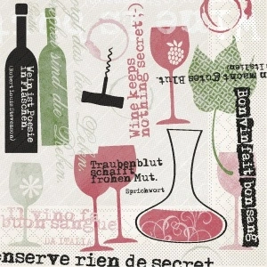 Празнични салфетки Tissue Deluxe - Bon Vin / 40x40 см / 50 бр.