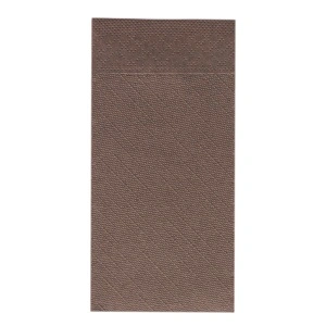 Салфетки с джоб за прибори - Tissue Deluxe (Кафяв) / 40 x 40 см / 75 бр - Img 2