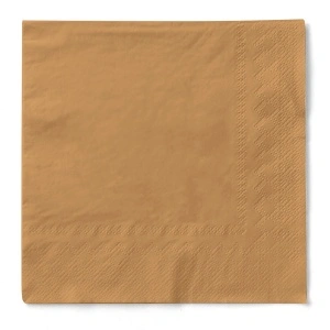 Трислойни салфетки Tissue - Sand (капучино) / 40 x 40 см / 100 бр