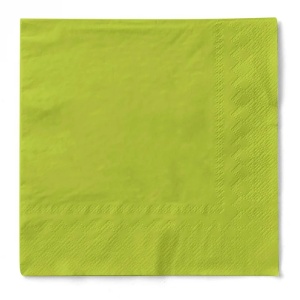 Трислойни хартиени салфетки – Зелени (Киви) / 33 x 33 см / 100 броя - Img 4