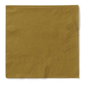 Mank Horeca салфетки за маса, Tissue Deluxe®, Golden Gold, 33 x 33 см, Идеални за сватби, партита, кръщенета 100 броя - Img 1