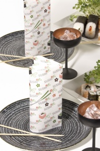 Декоративни салфетки Linclass - Суши / 40 х 40 см / 50 бр. - Img 1