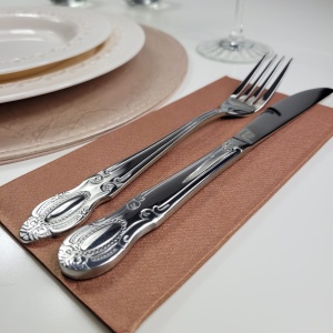 КУТИЯ Linclass салфетки с отлично качество, бронз, 40x40 см, сгънати в 1/8, 864 броя - Img 2