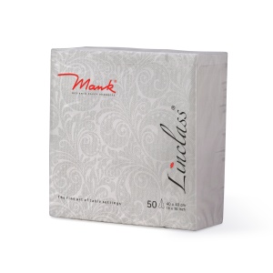 Празнични салфетки Linclass - Jordan (Silver-white) / 40 х 40 см / 50 бр. - Img 3