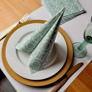Салфетки за маса Mank Horeca, Linclass® Airlaid, Madrid Classic Olive, 40 x 40 см, Идеални за сватби, партита, кръщенета, Великденски комплект 50