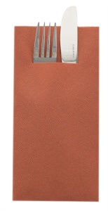 Linclass салфетки за прибори с ДЖОБ - Теракота (Тухла - Тъмнооранжево) / 40 x 40 см / 75 бр. - Img 1