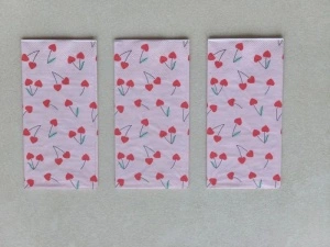 ПОЛУПАЛЕТ Салфетки за маса, 3 слоя, Tissue – Cherry Love, 33 x 33 см, сгънати 1/8, 7200 бр. - Img 2